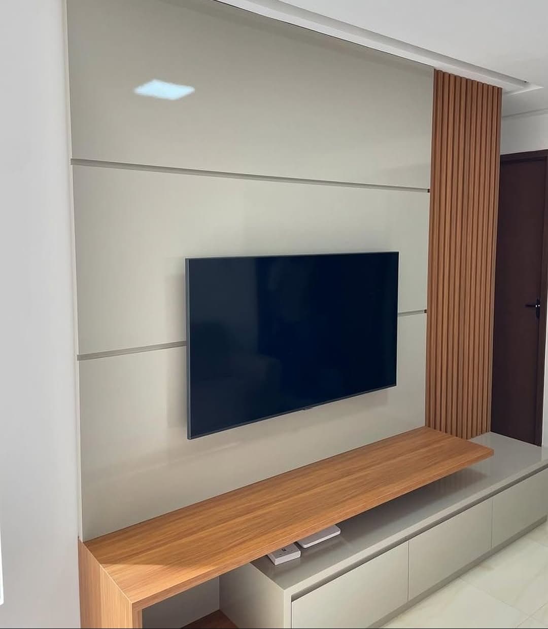 Modern Floating TV Console & Wall Panel