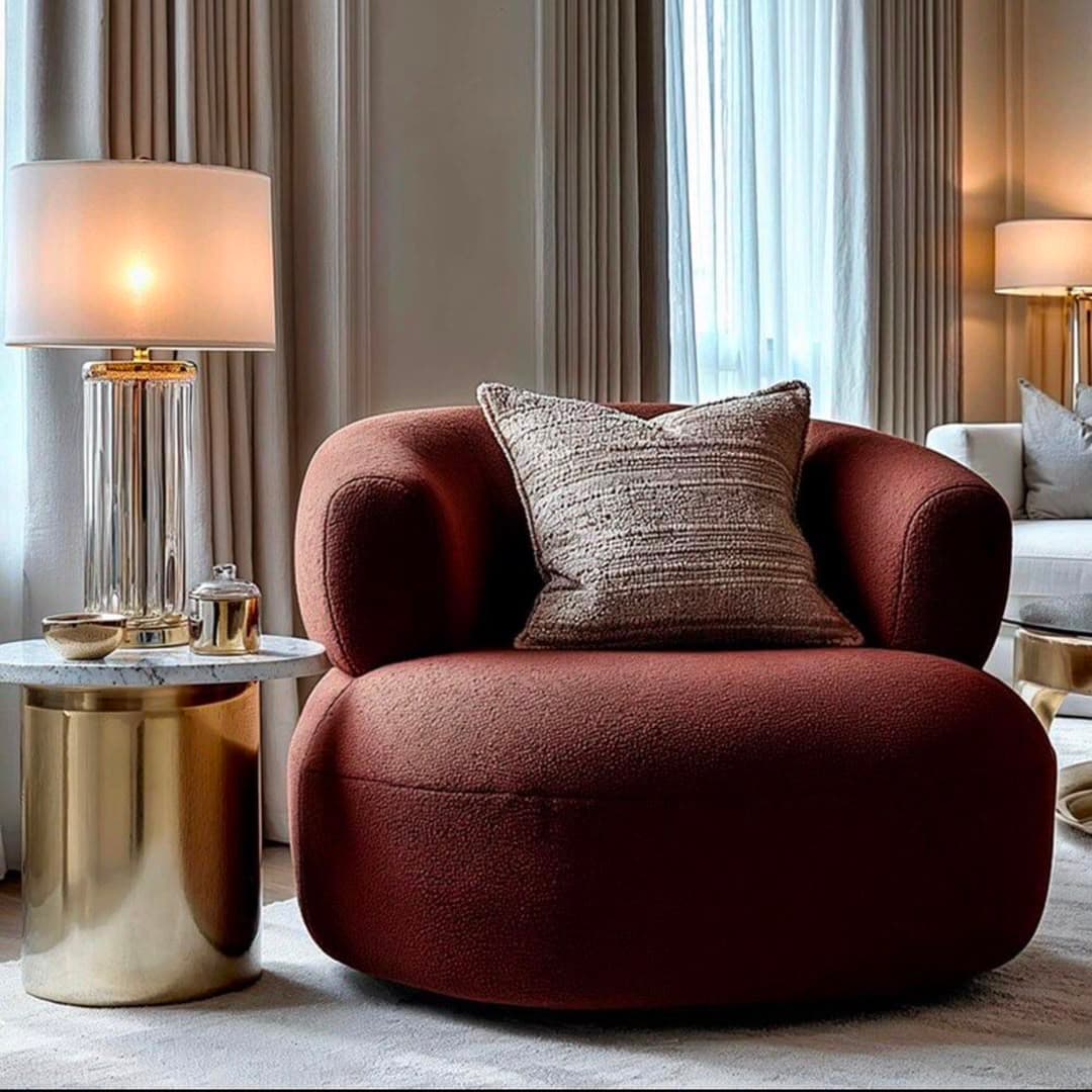 Luxury Bouclé Accent Lounge Chair