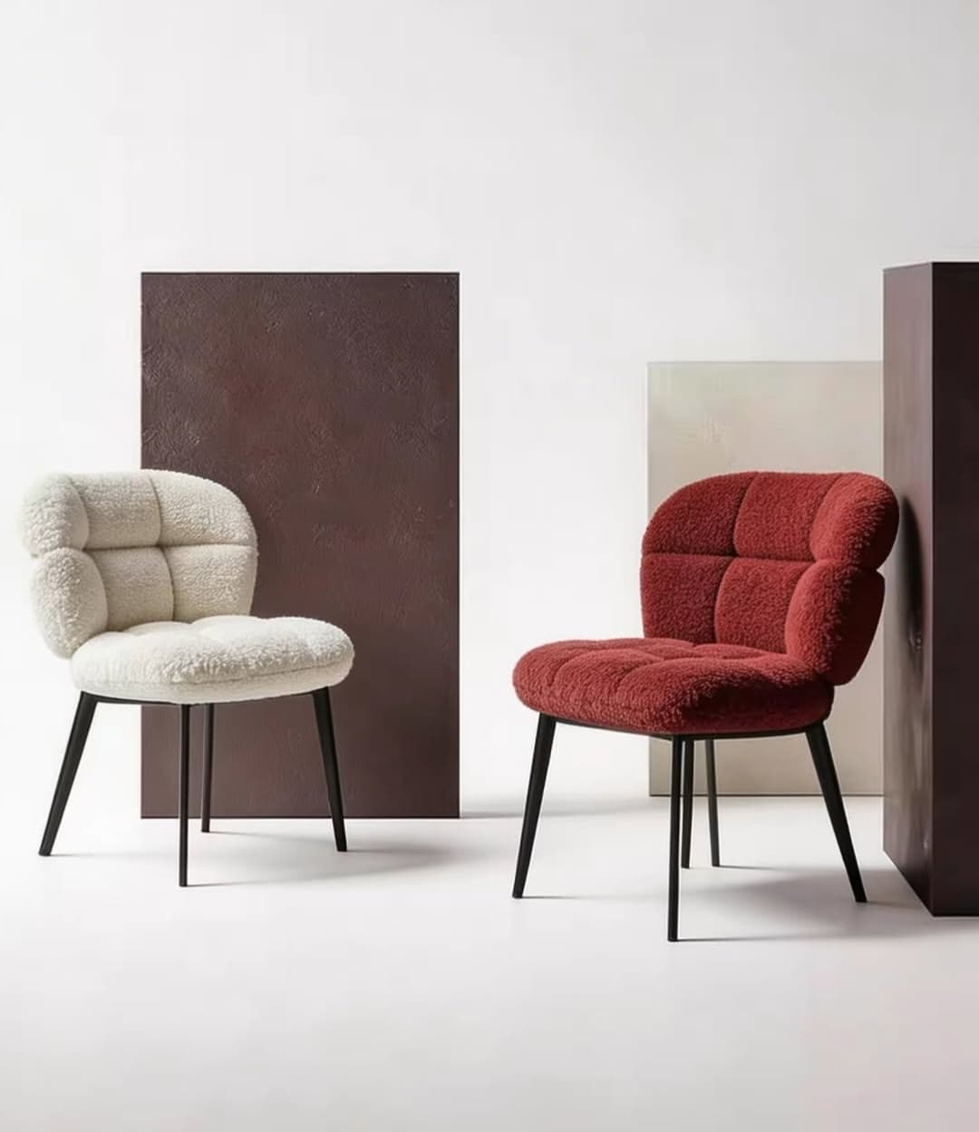 Modern Bouclé Accent Dining Chair