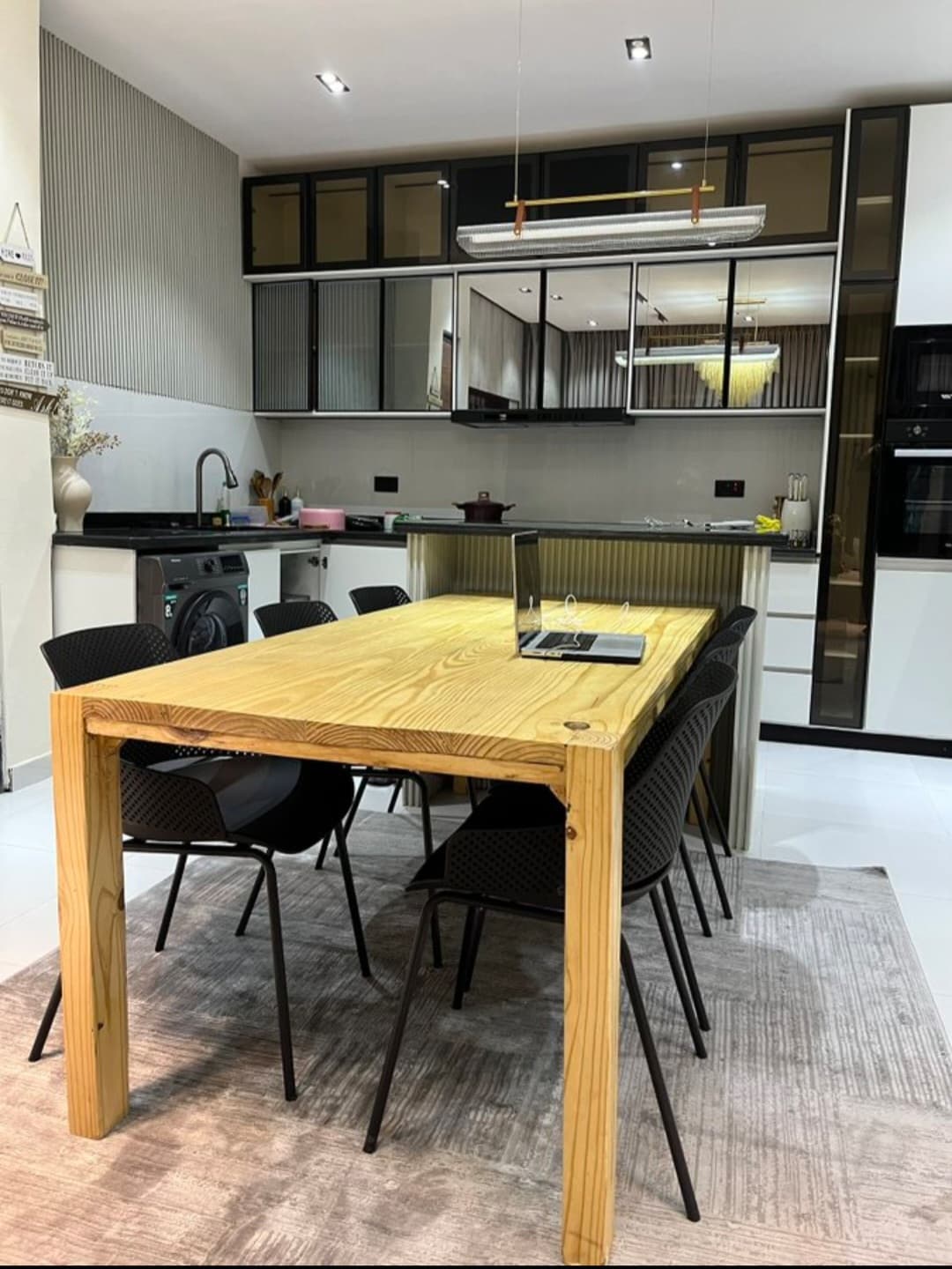 Modern Solid Wood Dining Table Set